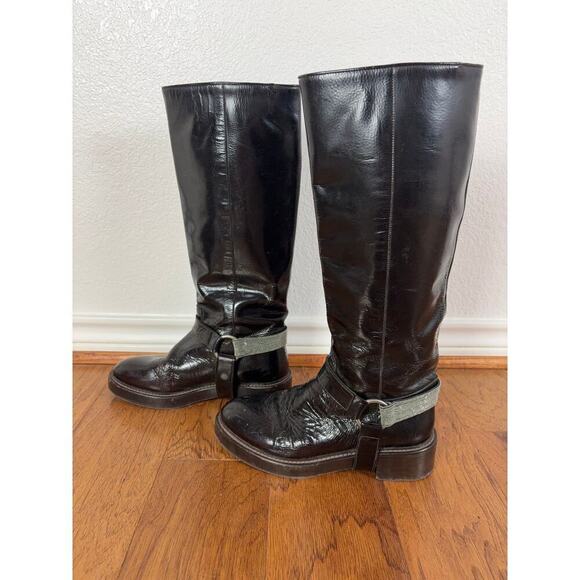 B64 Brunello Cucinelli Riding Boots Womens 7 Equestrian - Picture 4 of 12